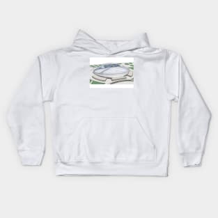 Sketching Stadium in Qatar Kids Hoodie